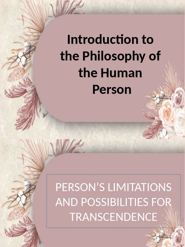 Exploring Transcendence and Limitations | PDF | Transcendence ...