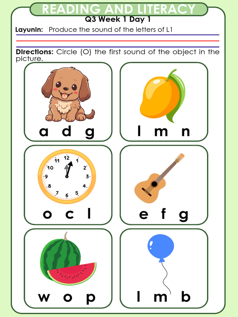 L1 Letter Sounds Activities Guide | PDF
