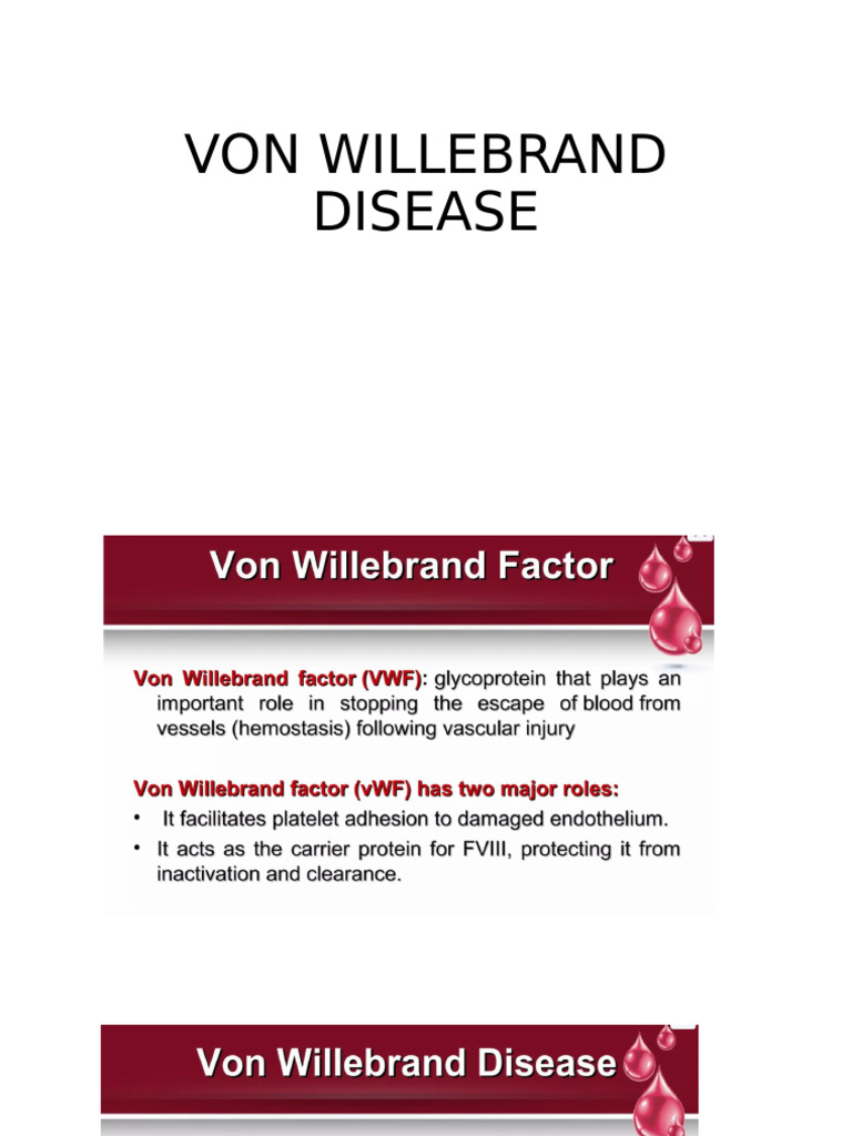 VWD Disease | PDF