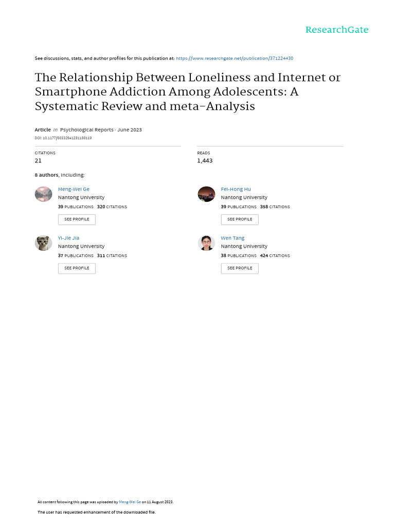 The Relationship Between Loneliness and Internet or Smartphone ...