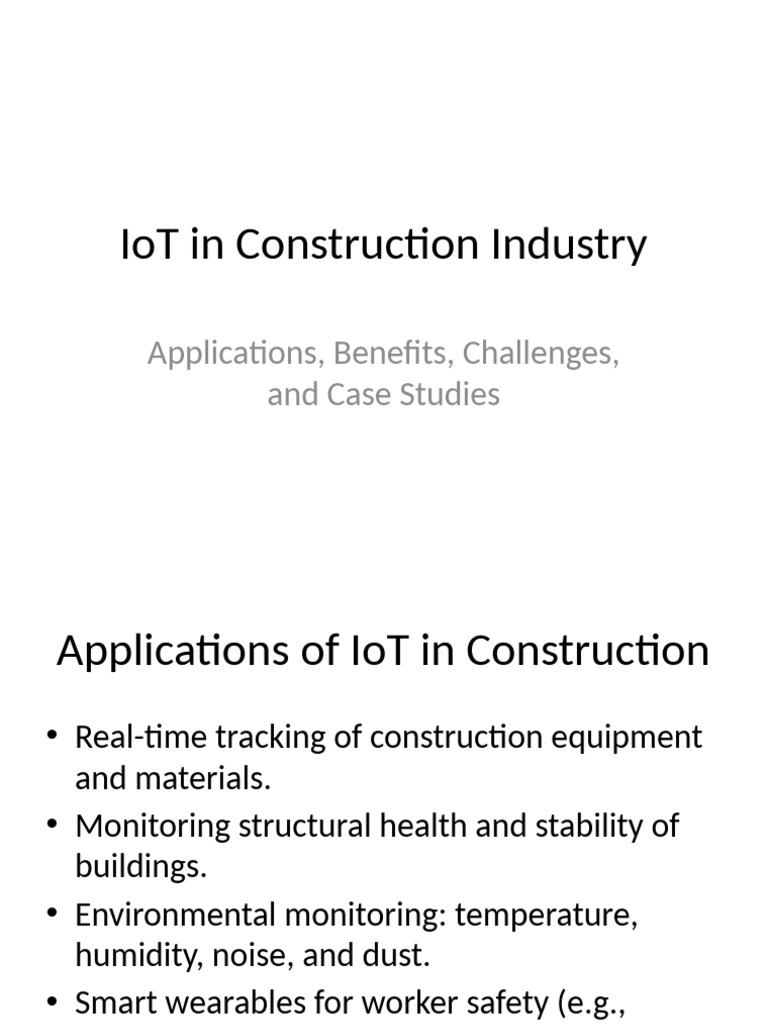 IoT in Construction With Images | PDF