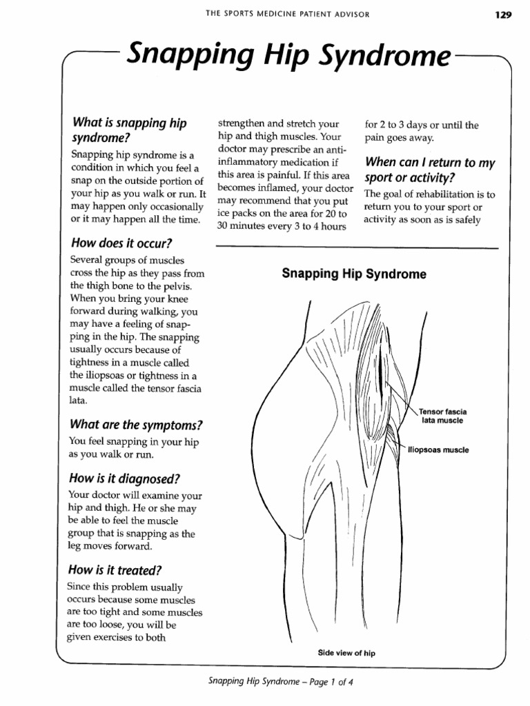 126 - Snapping Hip Syndrome | PDF
