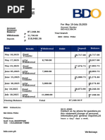 BDO Bank Statement Sample: Sep-Oct 2023 | PDF
