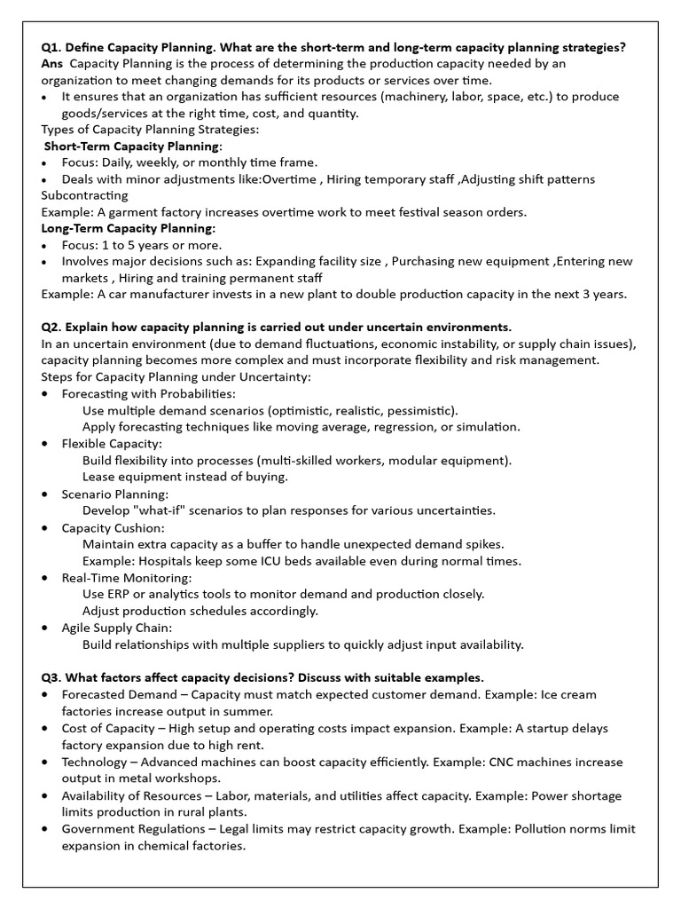 Capacity Planning Strategies Explained | PDF | Reliability Engineering ...