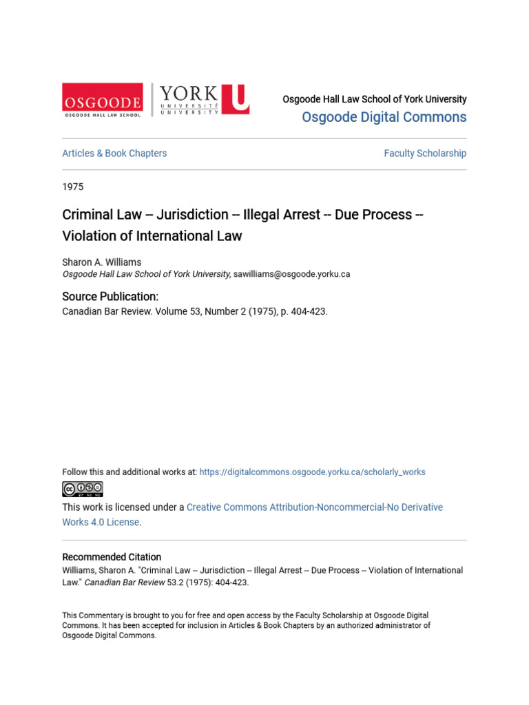 Criminal Law - Jurisdiction - Illegal Arrest - Due Process | PDF ...