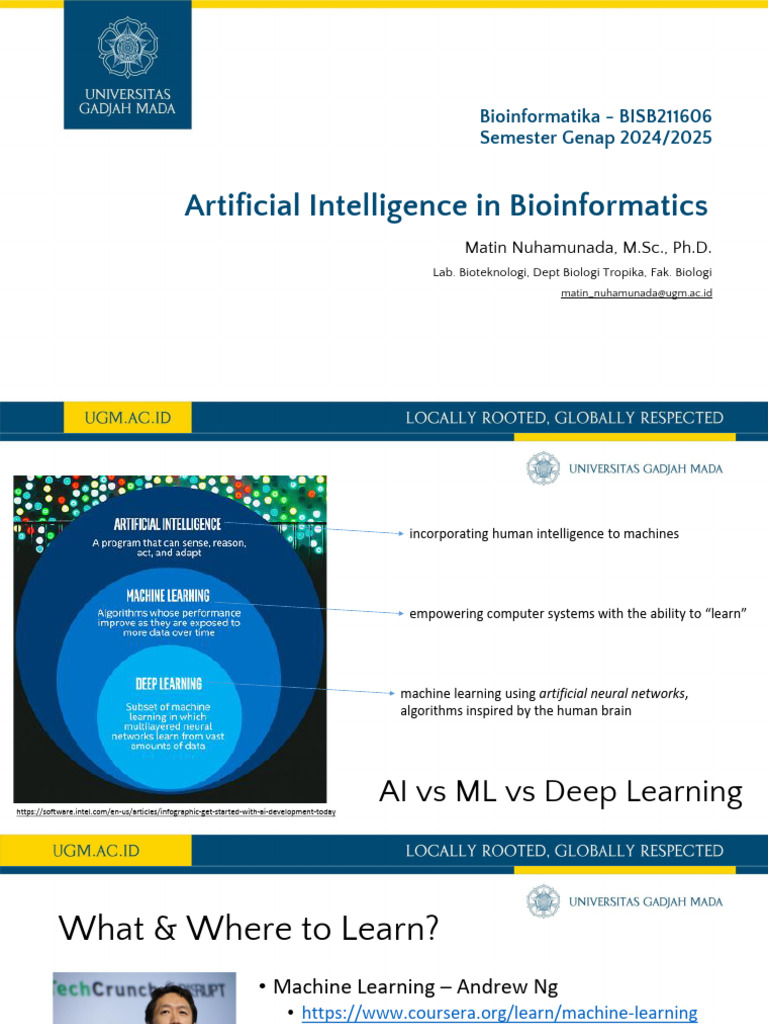 AI and Machine Learning in Bioinformatics | PDF | Machine Learning ...