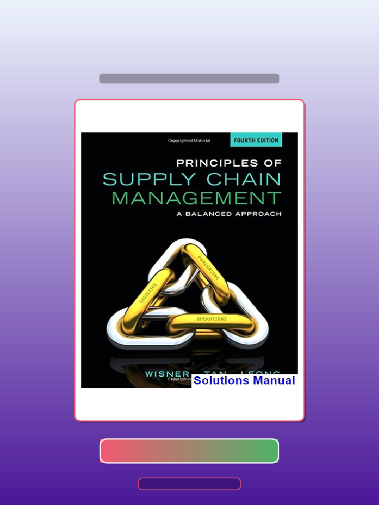 Real Test Bank Principles of Supply Chain Management A Balanced ...
