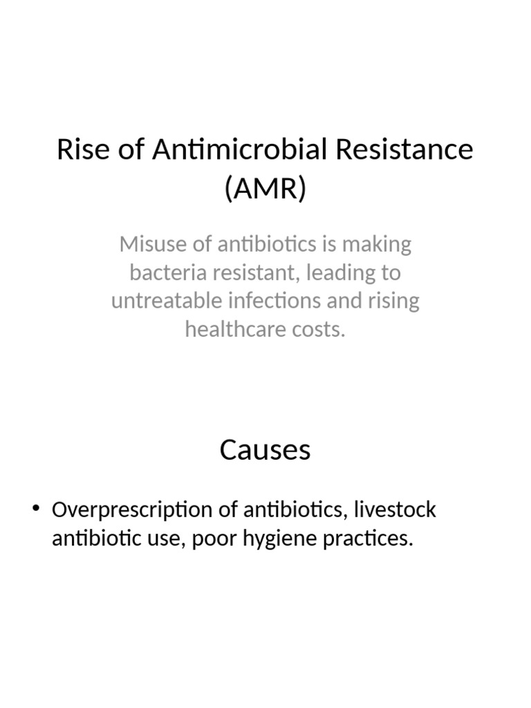 New 4 Rise of Antimicrobial Resistance (AMR) | PDF