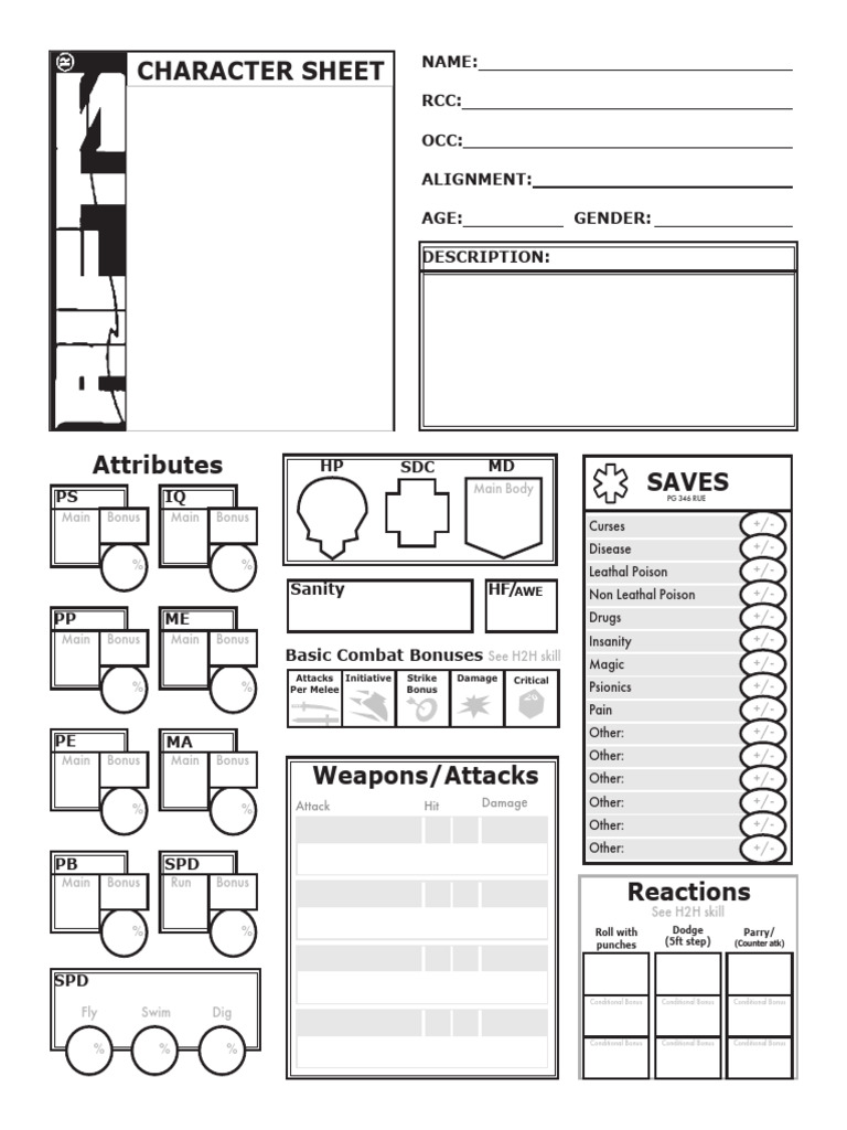 Rifts As DND 5e Character Sheet 019 FF | PDF | Role Playing Games ...