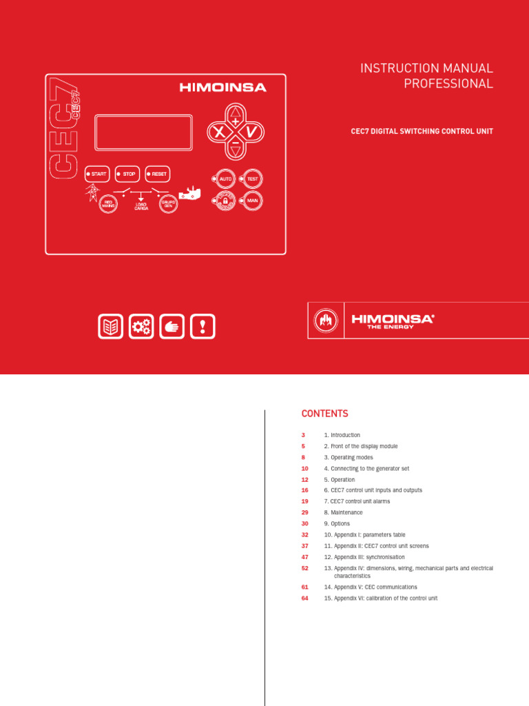 Himoinsa Controller CEC7 | PDF | Parameter (Computer Programming