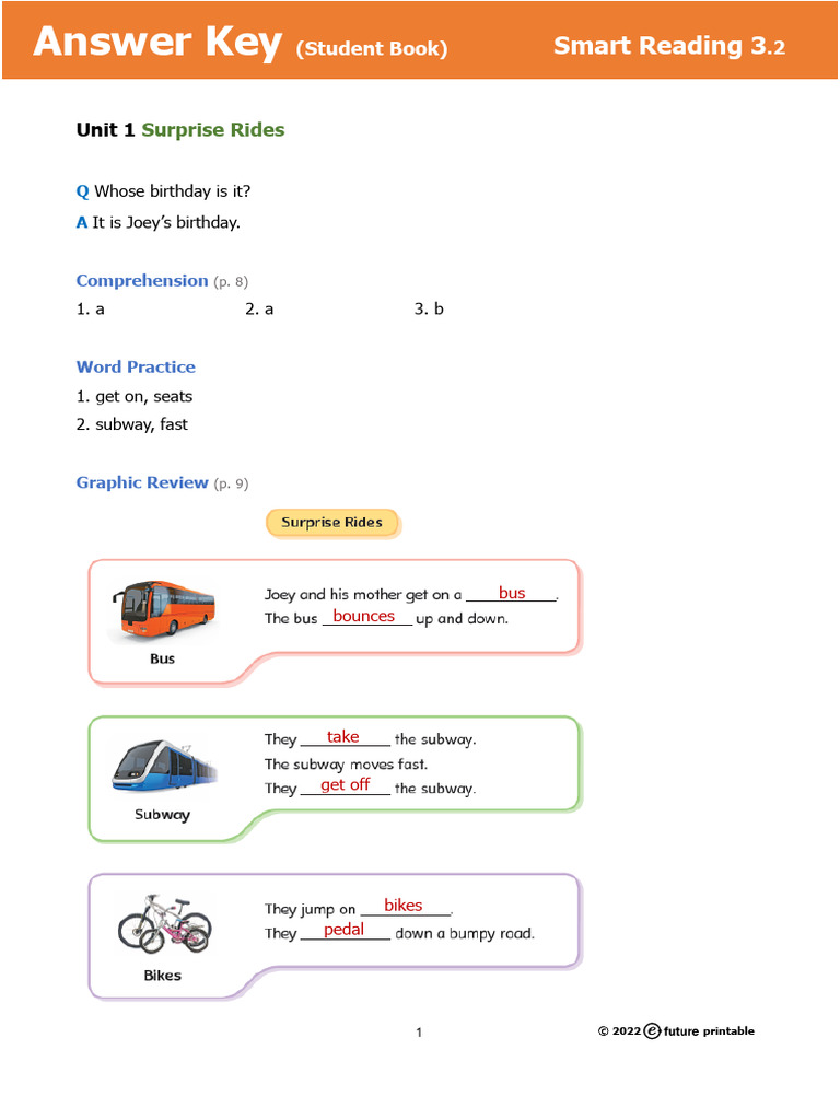 Smart Reading3.2 Answer Key SB | PDF