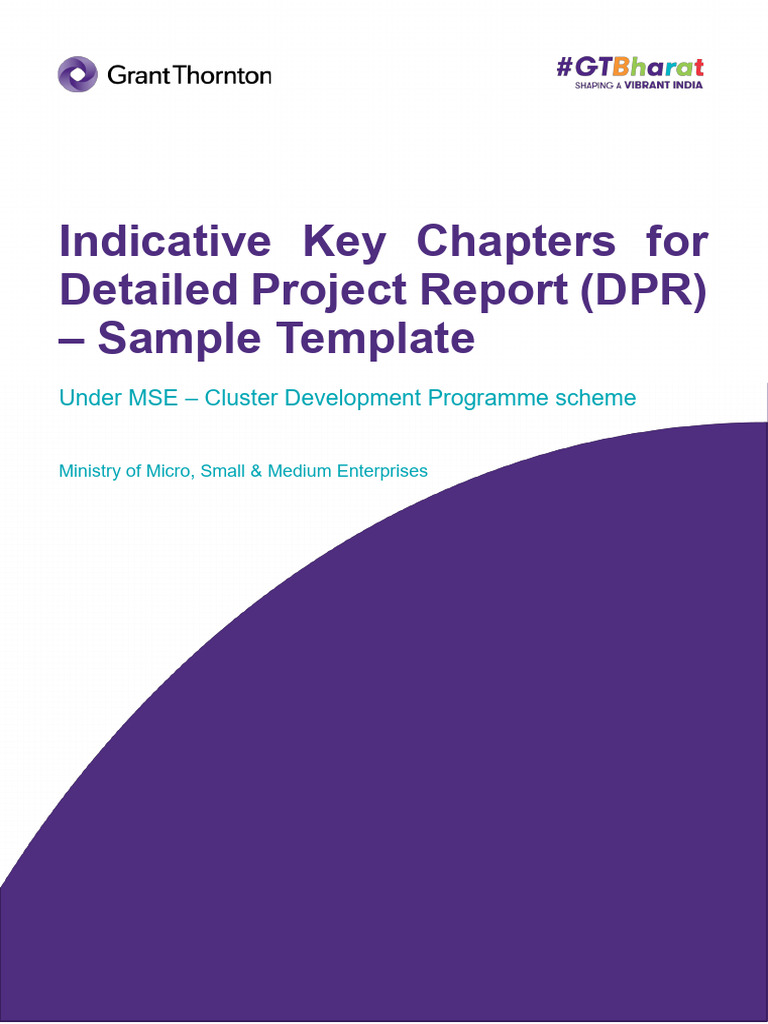 DPR Sample Template for MSE Projects | PDF | Expense | Limited ...