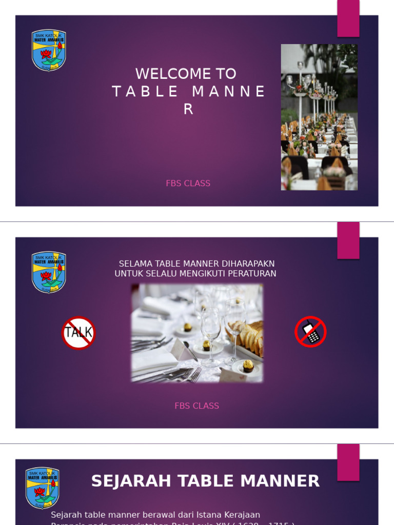 Table Manner Conductor | PDF