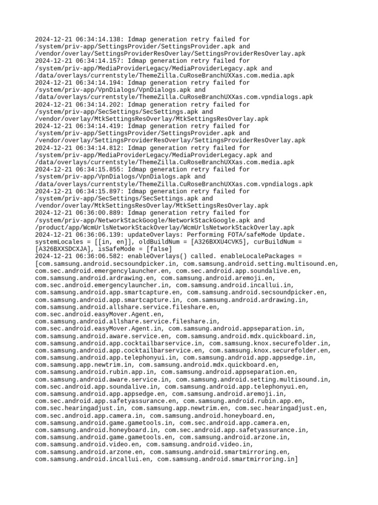 Idmap Generation Failures Log | PDF | Smart Devices | Information ...