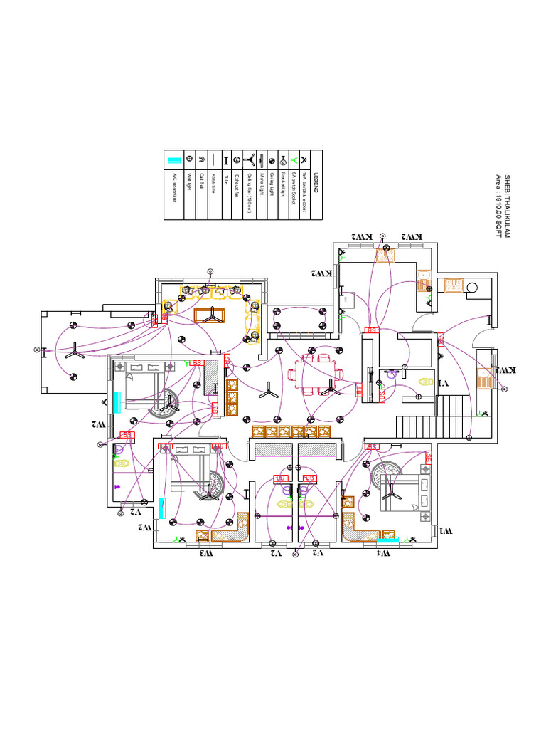 Electrical Layout for SHEBI THALIKULAM | PDF