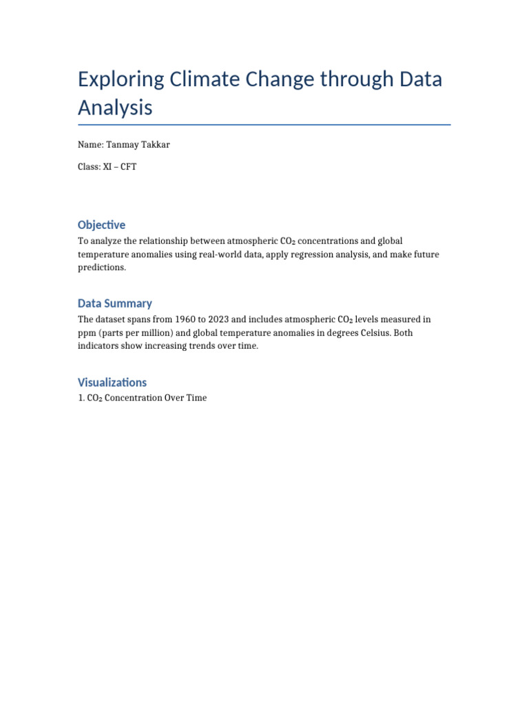 Climate Change Data Analysis Insights | PDF