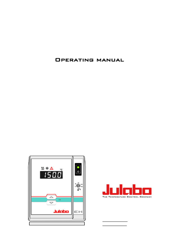JULABO Heating Immersion Circulator Manual | PDF | Mains Electricity | Pump