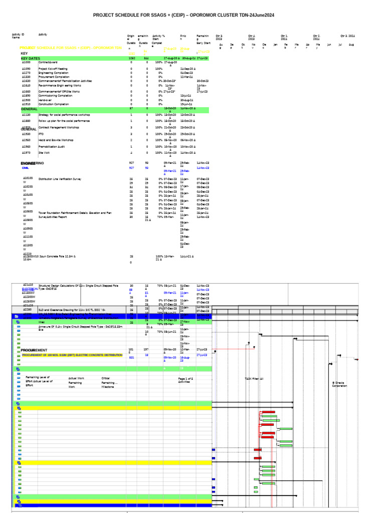 SSAGS CEIP Project Schedule Overview | PDF | Power Engineering ...