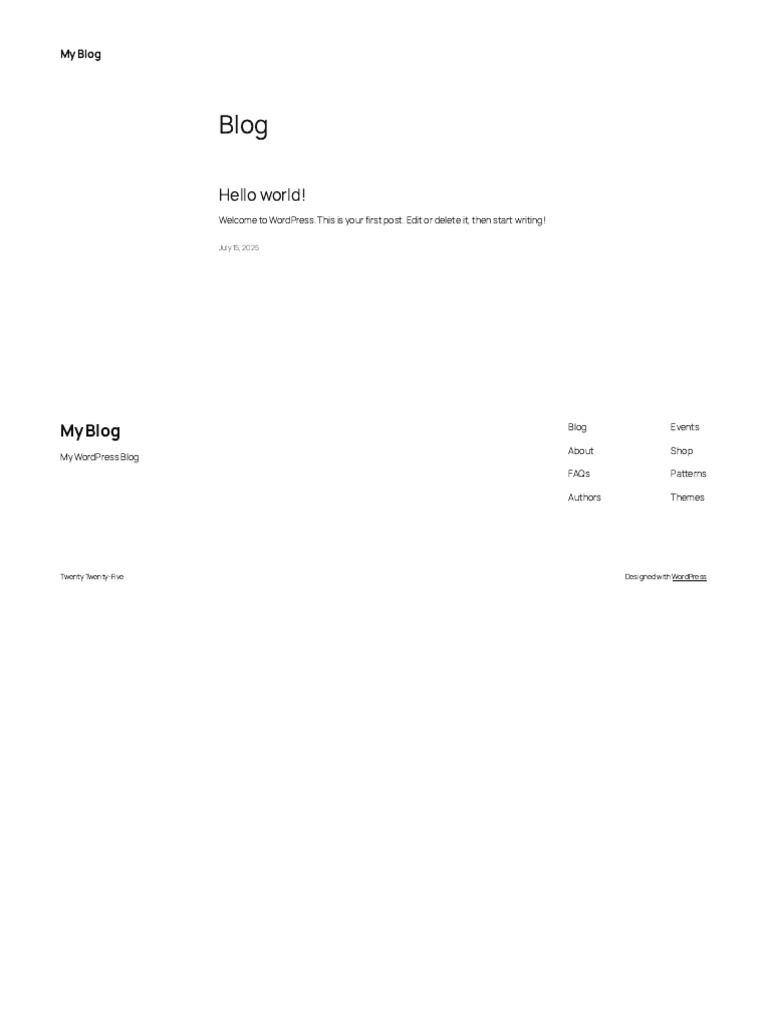 Welcome to My WordPress Blog | PDF
