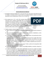 UTI 60 HORAS OAB2011 1 Processo DoTrabalho