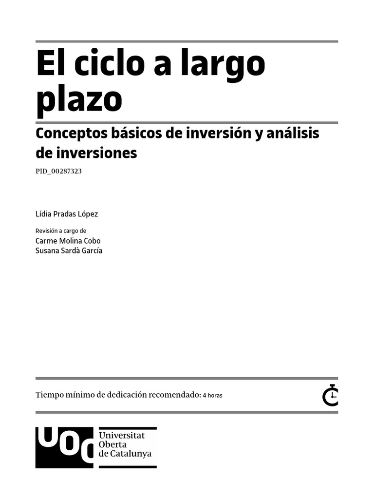 Análisis de Inversiones a Largo Plazo | PDF | Inversiones | Mercado ...