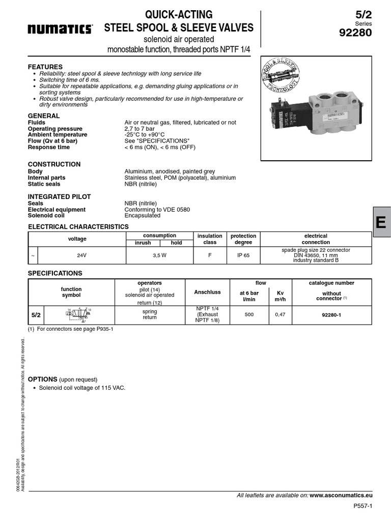 Fast Opetating Valves | PDF | Valve | Chemical Engineering