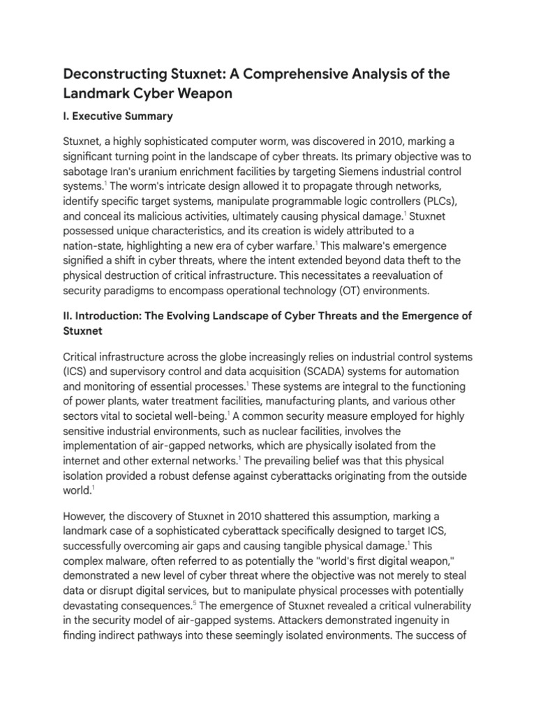 Stuxnet Analysis and Functionality | PDF | Malware | Computer Security