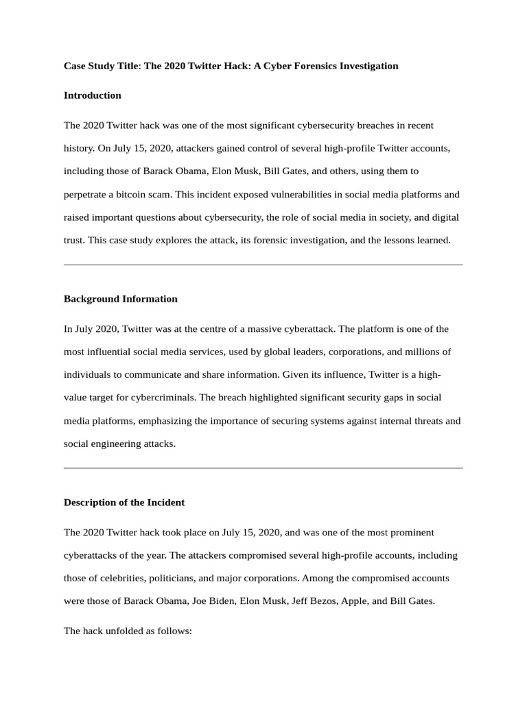 Case Study Cyber | PDF | Security | Computer Security