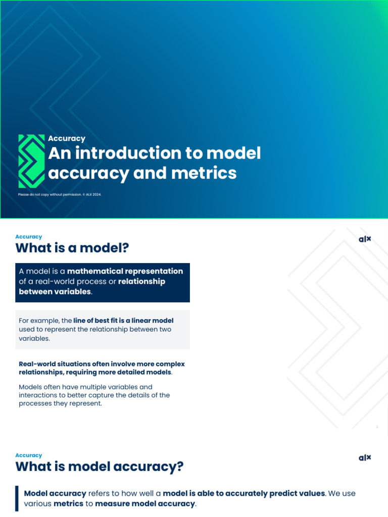 An Introduction To Model Accuracy and Metrics (Slides) | PDF | Errors ...