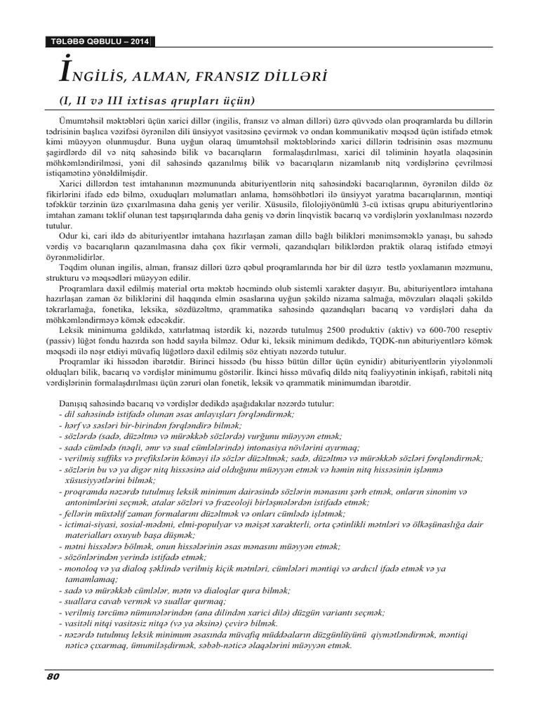 Xarici Dil | PDF