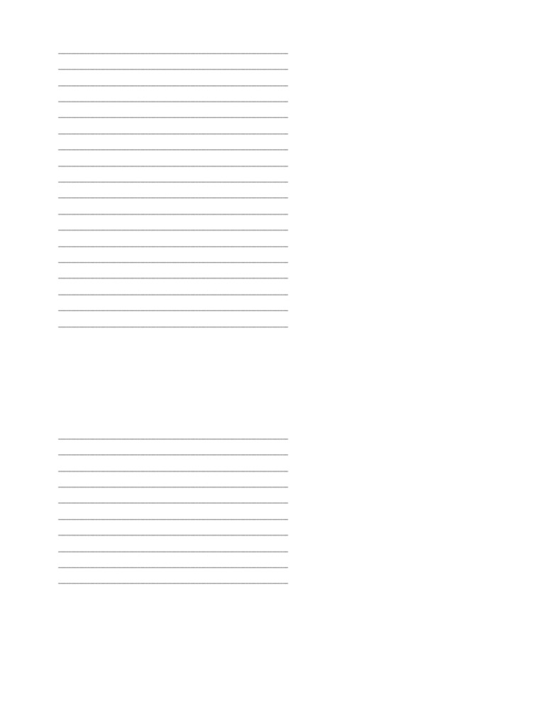 10-Page Landscape Lined Paper PDF | PDF