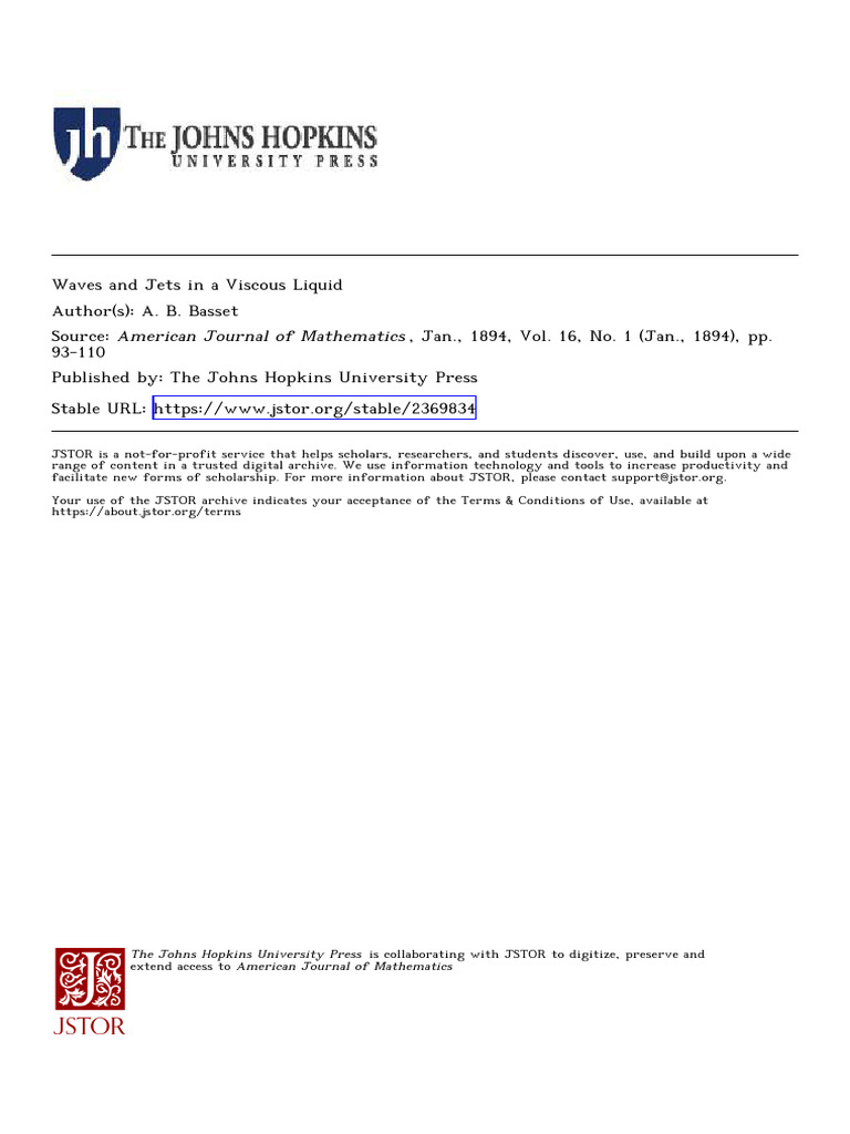 Viscous Liquid Wave Dynamics Analysis | PDF | Viscosity | Liquids
