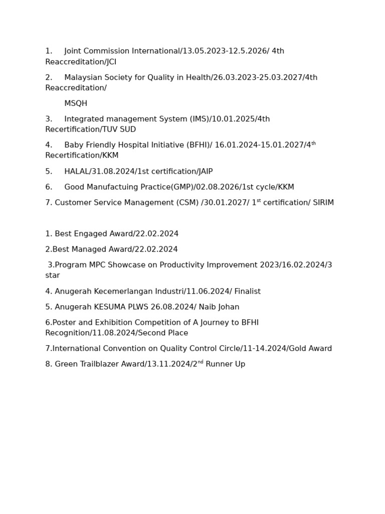 Quality Report New | PDF