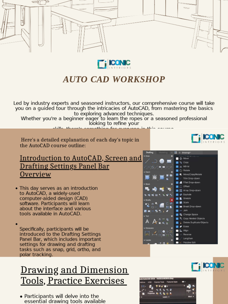 Auto Cad Workshop. | PDF | Computer Aided Design | Drawing