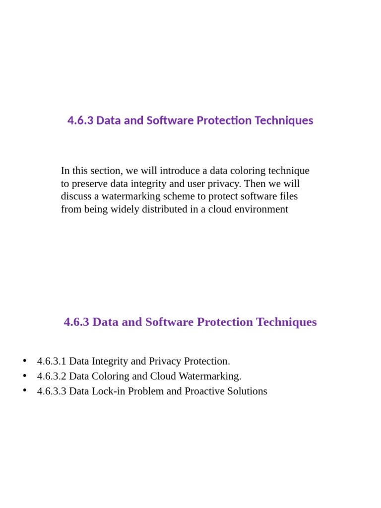 Cloud Data Integrity and Protection Techniques | PDF | Cloud Computing ...