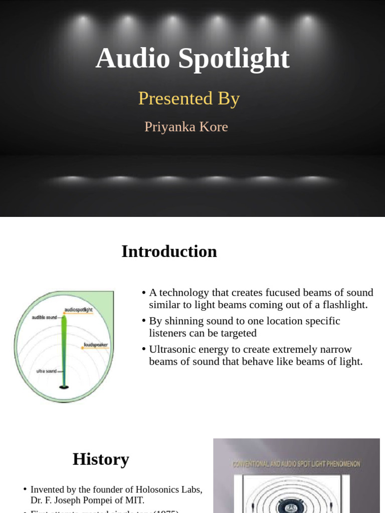Audio Spotlight Technology Overview | PDF | Sound | Acoustics