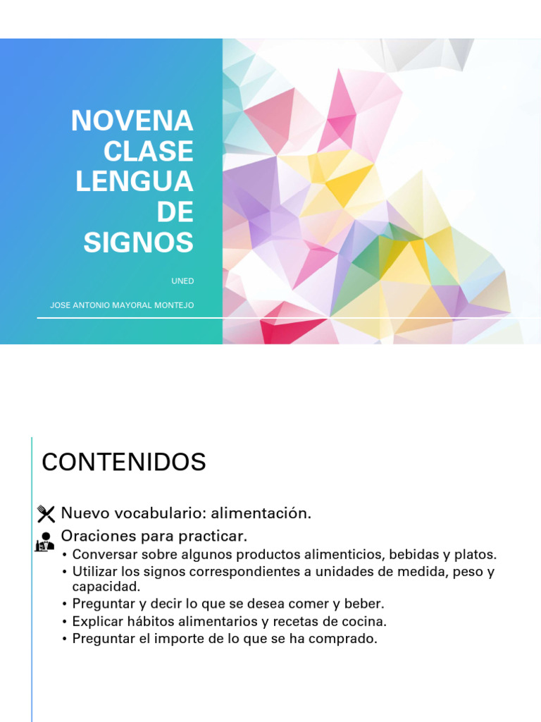 Vocabulario y Práctica en Lengua de Signos | PDF | Panes | Bola de masa ...