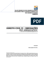 Direito Civil II Obrigacoes - Roteiro de Curso