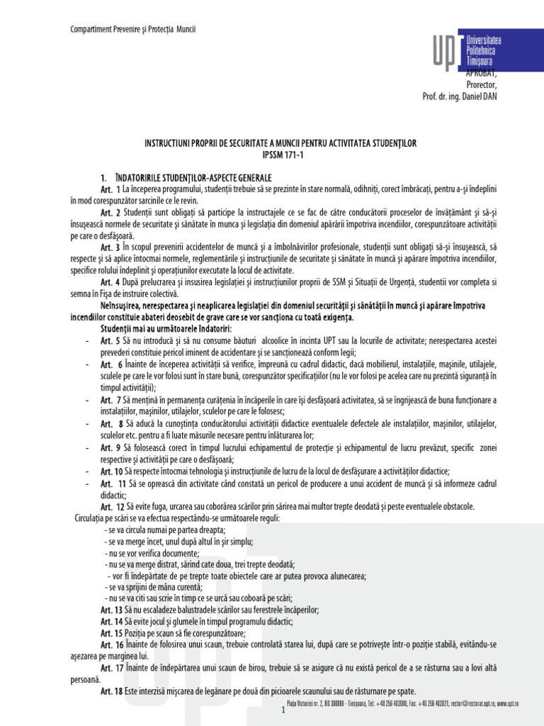 Instructiuni Studenti | PDF