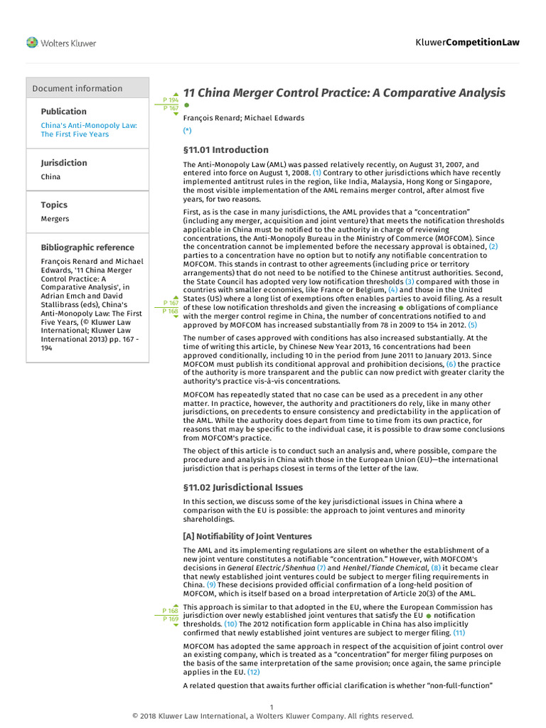 China Merger Control: Five-Year Review | PDF | Mergers And Acquisitions ...