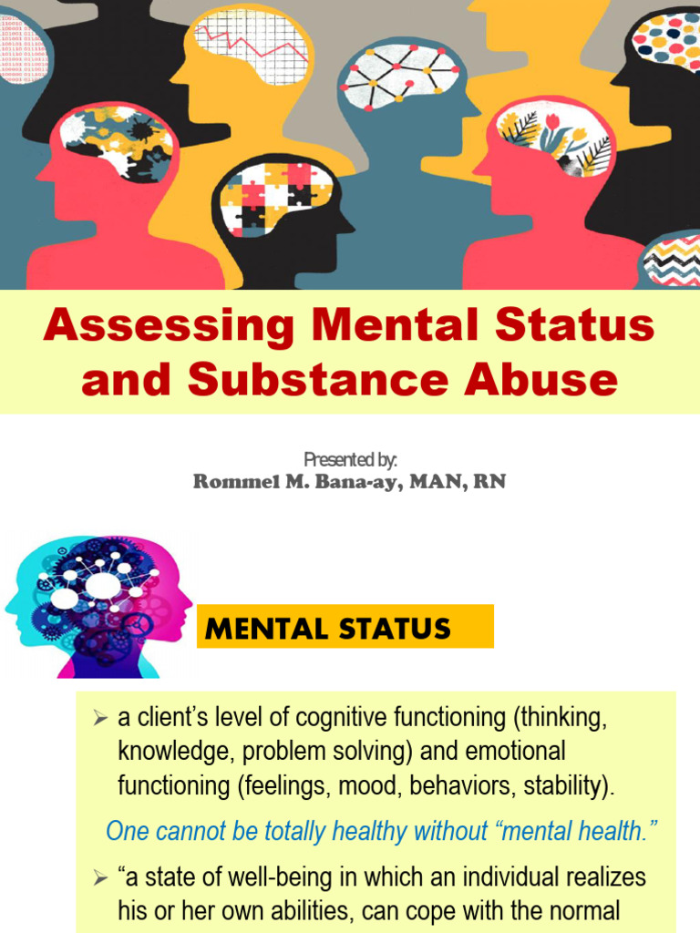 Assessing Mental Status - Substance Abuse | PDF | Mental Disorder ...