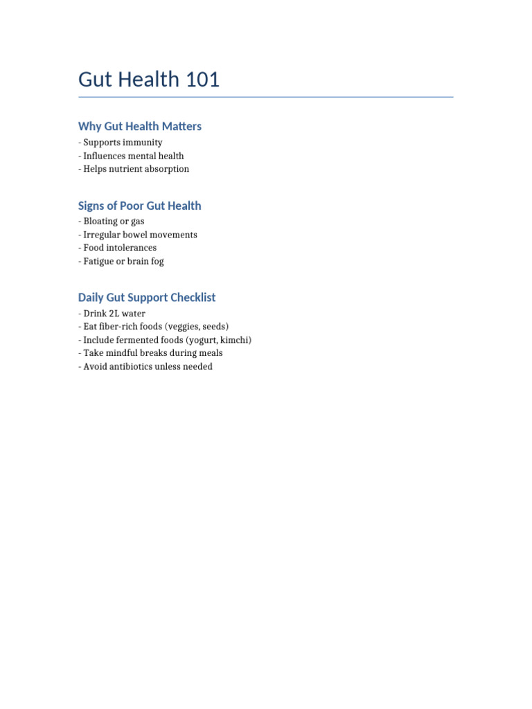 Essential Guide to Gut Health | PDF