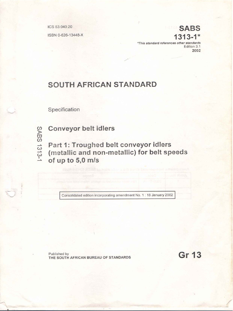 Sabs 1313 2 | PDF