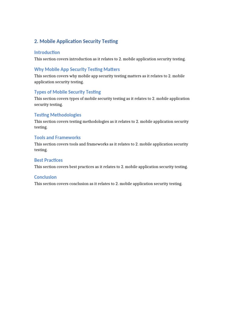 Mobile Application Security Testing | PDF