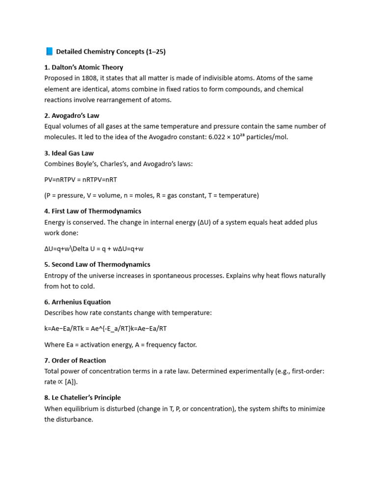 Essential Chemistry Concepts Explained | PDF | Radioactive Decay ...