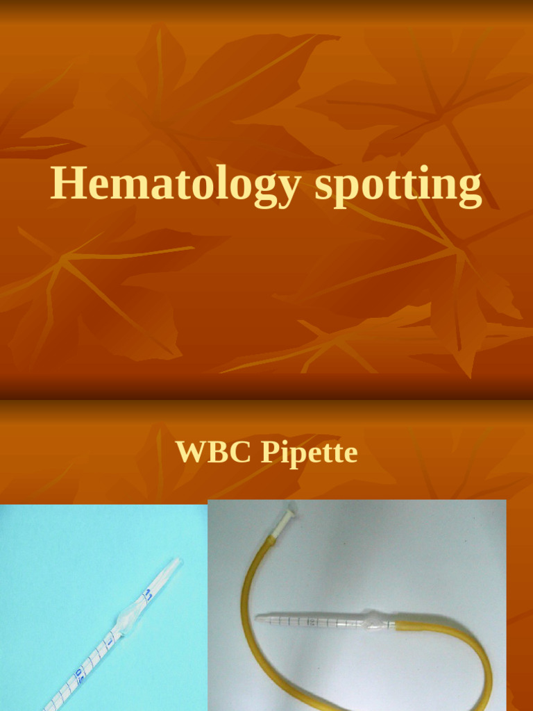 Hematology Calculations and Equipment Guide | PDF