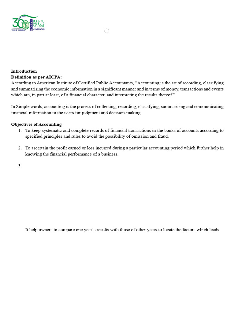 Accounting Basics for Class XI Students | PDF | Expense | Debits And ...