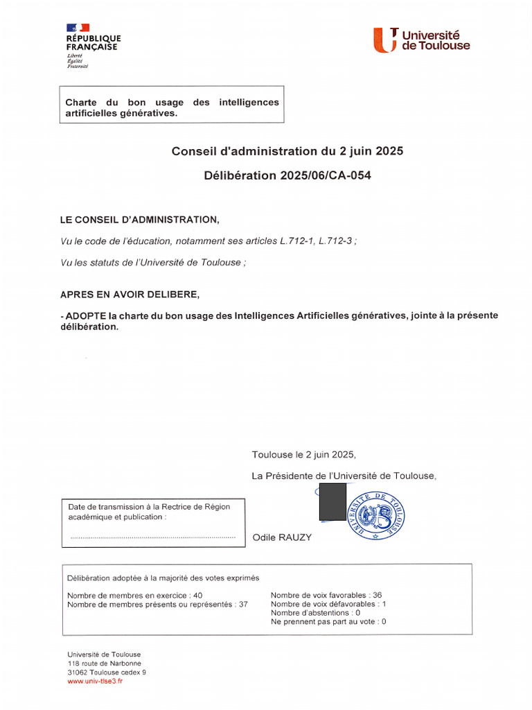 Charte d'usage éthique des IA à l'UT | PDF | Intelligence artificielle ...