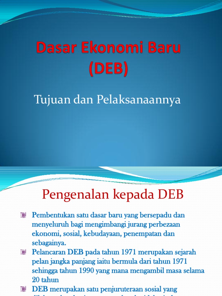 Dasar Ekonomi Baru