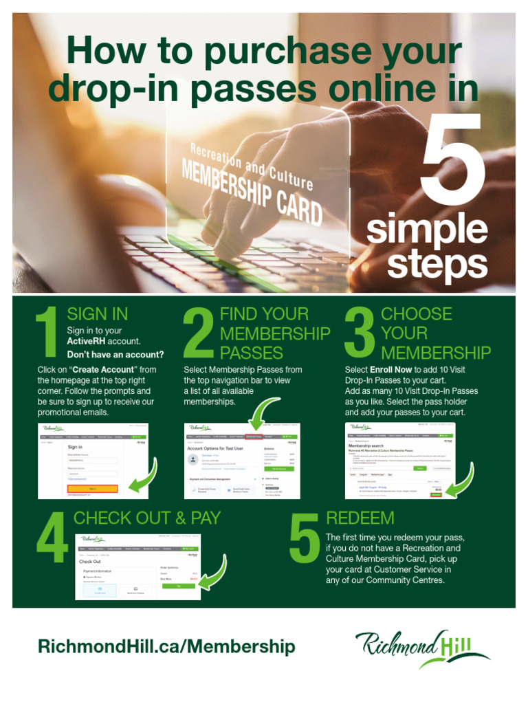 Buy Drop-In Passes Online: 5 Steps | PDF